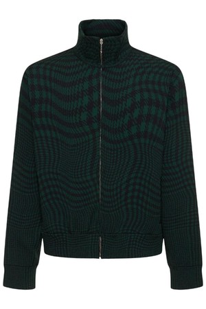 버버리 남성 트랙 자켓 Houndstooth print cotton track jacket NB01