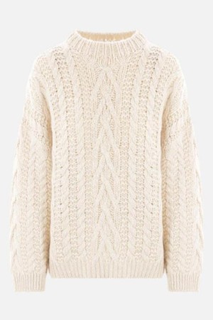 브루넬로 쿠치넬리 여성 니트 스웨터 wool and cashmere cable knit sweater NB26