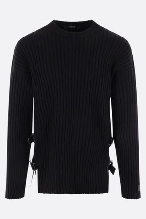 베르사체 남성 니트 스웨터 wool pullover with belts NB26