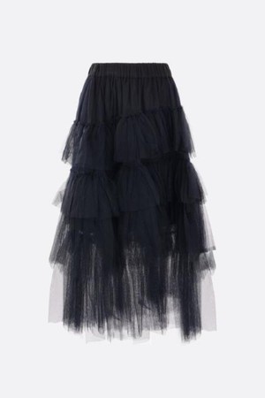 시몬 로샤 여성 스커트 tulle flounced skirt NB26