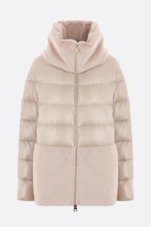 에르노 여성 패딩 ultralight nylon and faux fur down jacket NB26