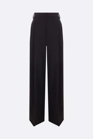 브루넬로 쿠치넬리 여성 바지 wide leg stretch wool trousers with monili NB26