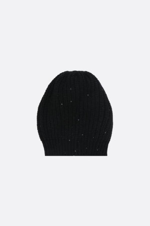 브루넬로 쿠치넬리 여성 모자 sequinned cashmere silk beanie NB26