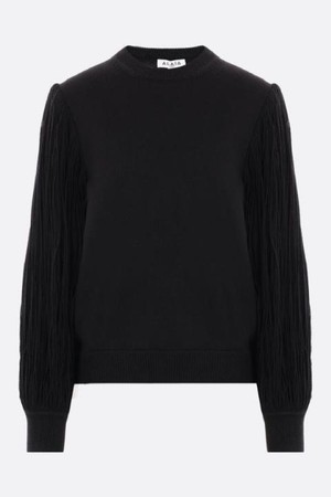 알라이아 여성 니트 스웨터 fringed sleeve wool sweater NB26