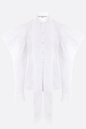 스텔라 맥카트니 여성 셔츠 sculptural poplin shirt with bow NB26