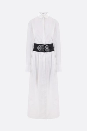 알라이아 여성 원피스 poplin shirt dress with belt NB26