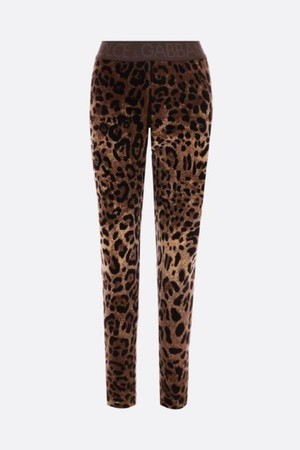 돌체앤가바나 여성 레깅스 Leopard printed jacquard cenille leggings NB26