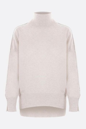 브루넬로 쿠치넬리 여성 니트 스웨터 cashmere sweater with Shiny Sleeve Trim NB26