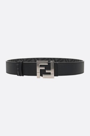 펜디 남성 벨트 smooth leather and FF coated canvas reversible belt NB26