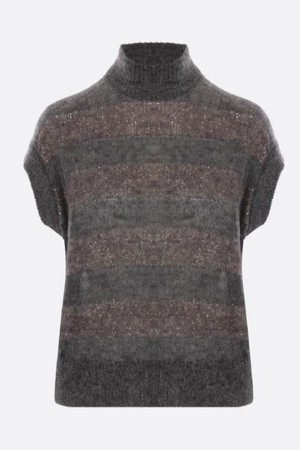 브루넬로 쿠치넬리 여성 니트 스웨터 mohair wool sleeveless sweater NB26