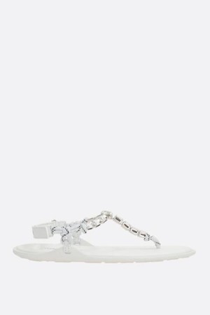 미우미우 여성 샌들 cord thong sandals with crystals NB26