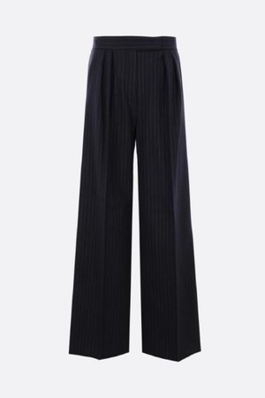 막스마라 여성 바지 Bacca wide leg pinstripe wool trousers NB26