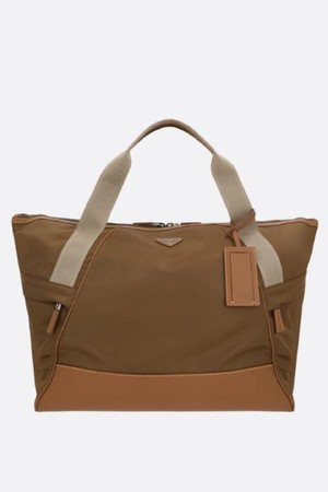 프라다 남성 토트백 Re Nylon and smooth leather weekend bag NB26