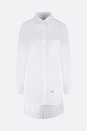 톰브라운 여성 셔츠 poplin oversized shirt with slits NB26