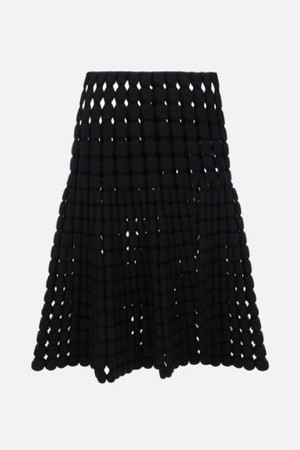 알라이아 여성 스커트 perforated knit midi skirt NB26