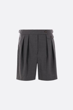 브루넬로 쿠치넬리 여성 반바지 City shorts in Tropical luxury wool with shiny details NB26