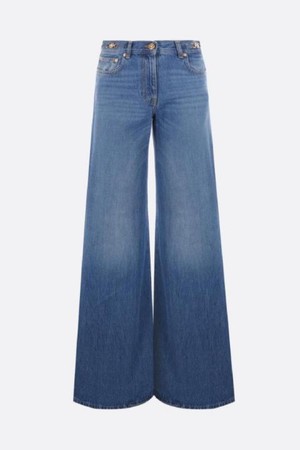 베르사체 여성 청바지 Medusa 95 denim wide leg jeans NB26