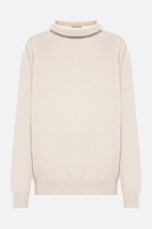 브루넬로 쿠치넬리 여성 니트 스웨터 cashmere sweater with Shiny Neckline NB26