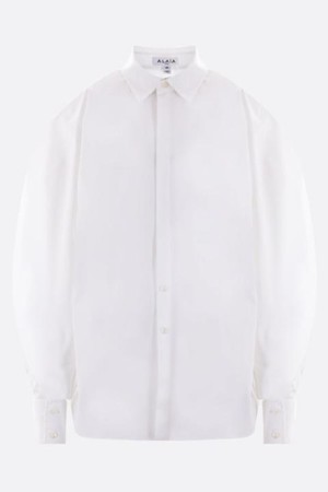 알라이아 여성 셔츠 poplin shirt with cut out sleeves NB26