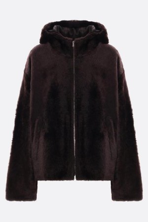 이브살로몬 여성 자켓 short shearling coat with hood NB26