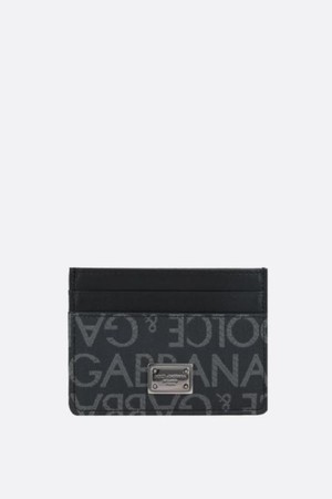 돌체앤가바나 남성 카드지갑 smooth leather and coated canvas card case NB26