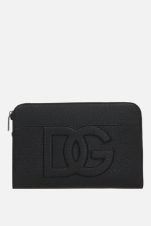 돌체앤가바나 남성 클러치백 DG embroidered grainy leather medium clutch NB26