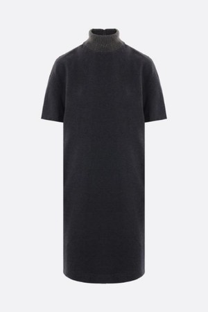 브루넬로 쿠치넬리 여성 원피스 lightweight French terry dress with Precious Ribbed Collar NB26