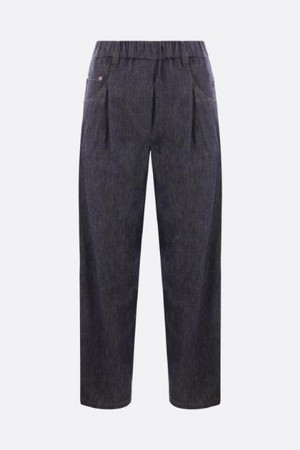 브루넬로 쿠치넬리 여성 청바지 denim track trousers with shiny tab NB26