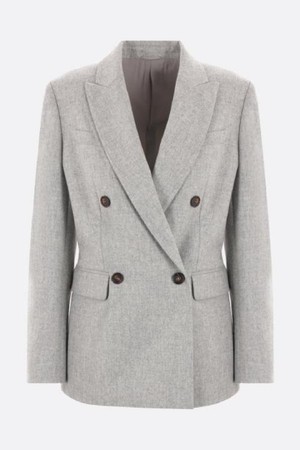 브루넬로 쿠치넬리 여성 자켓 double breasted wool jacket with monili NB26