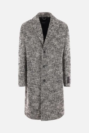 베르사체 남성 코트 single breasted boucle wool blend coat NB26