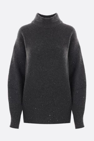 브루넬로 쿠치넬리 여성 니트 스웨터 cashmere and wool pullover with sequins NB26