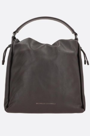 브루넬로 쿠치넬리 여성 숄더백 Soft leather medium handbag with monili NB26