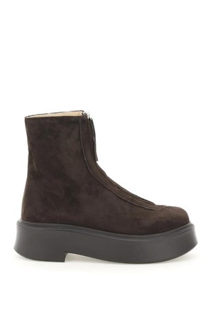 더로우 여성 부츠 zipped suede ankle boots NB02