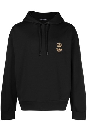 돌체앤가바나 남성 맨투맨 후드 COTTON HOODIE WITH BEE AND CROWN LOGO NB30