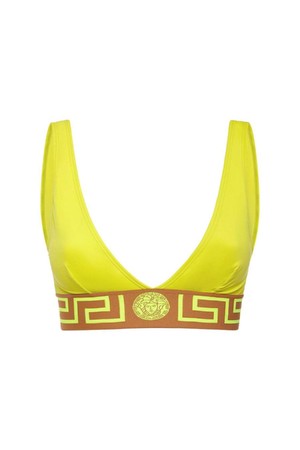 베르사체 여성 수영복 Greca Lycra triangle bikini top NB01