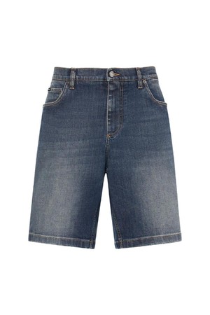 돌체앤가바나 남성 숏팬츠 Logo plaque sashed stretch denim shorts NB01