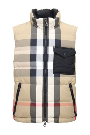 버버리 남성 패딩 Romford check print tech down vest NB01