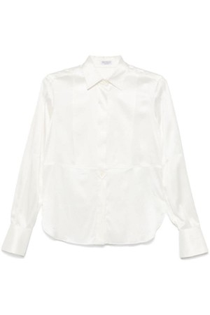 브루넬로 쿠치넬리 여성 셔츠 블라우스 SILK STAIN SHIRT WITH SHINY DETAILS NB30