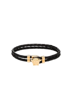 베르사체 남성 팔찌 LA MEDUSA BRAIDED LEATHER BRACELET NB30