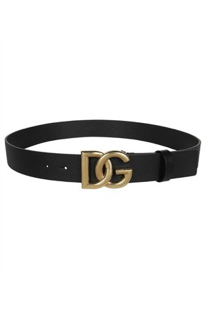 돌체앤가바나 남성 벨트 Dolce   Gabbana BC4644 AX622 LEATHER WITH DG LOGO Belt   Black NB24