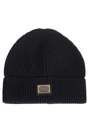 돌체앤가바나 남성 모자 Dolce   Gabbana GXK63T JAWK0 CASHMERE AND WOOL WITH BRANDED TAG Beanie   Blue NB24