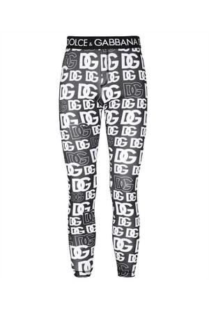 돌체앤가바나 남성 팬츠 Dolce   Gabbana GVHZAT FSG1O ALL OVER DG PRINT LEGGINGS Trousers   Black NB24