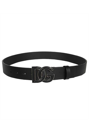 돌체앤가바나 남성 벨트 Dolce   Gabbana BC4674 AX622 DG LOGO PLAQUE Belt   Black NB24