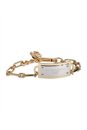 돌체앤가바나 남성 팔찌 Dolce   Gabbana WBN5T7 W1111 BRANDED PLATE Bracelet   Gold NB24