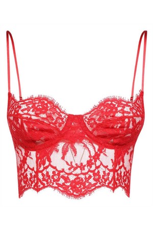 돌체앤가바나 여성 속옷 Dolce   Gabbana O7C41T ONL36 LACE LINGERIE CORSET Bra   Red NB24