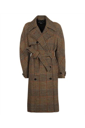 스텔라 맥카트니 여성 코트 Stella McCartney 660050 3CJ301 TWEED BELTED LONG Coat   Brown NB24