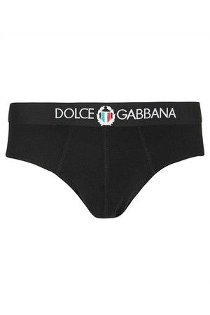 돌체앤가바나 남성 속옷 Dolce   Gabbana M3C01J FUECG LOGO EMBROIDERED Briefs   Black NB24