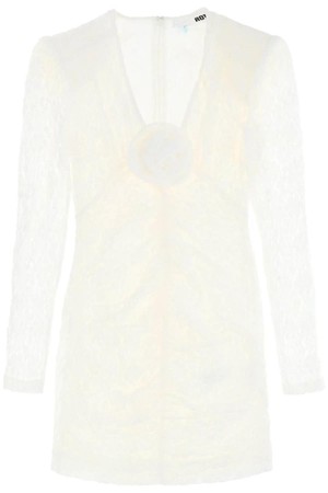 로테이트 여성 원피스 lace mini dress with removable flower detail NB02