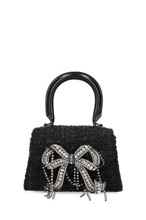 셀프포트레이트 여성 탑핸들백 Micro boucle bow bag NB01