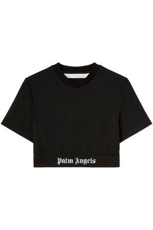 팜앤젤스 여성 티셔츠 LOGO COTTON CROPPED T SHIRT NB30